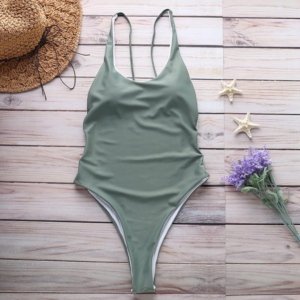 Sage Green One-Piece Swimsuit